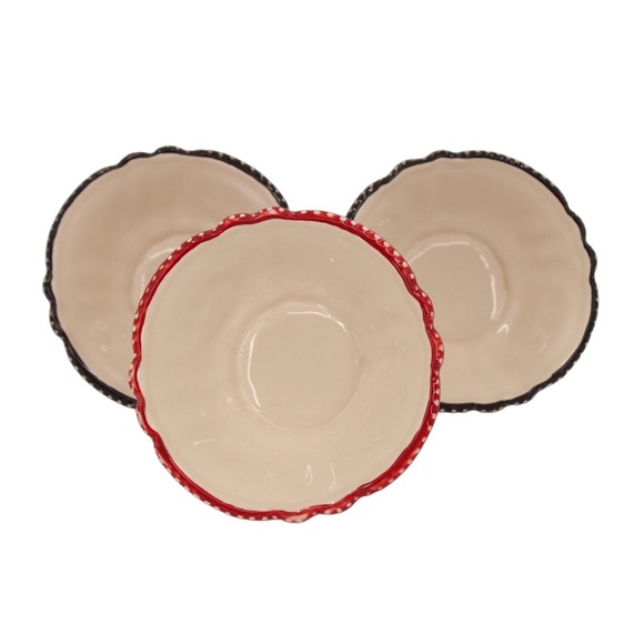 Blue Sky Ceramics Heather Goldminc Bowl Dish Birds Textured 2012 set of 3 VTG - Picture 4 of 7